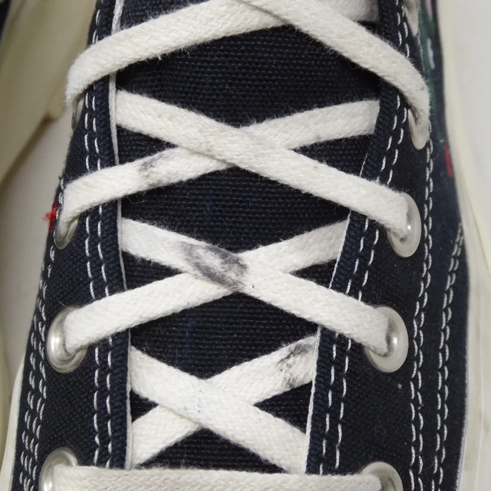 Converse Womens Run Star Hike High Top Black Floral Embroidered A02192C Size 10 - Picture 4 of 10